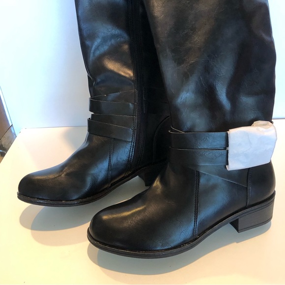 🇺🇸 NEW Arizona Black Tall Boots, Size 7.5 - Picture 3 of 10